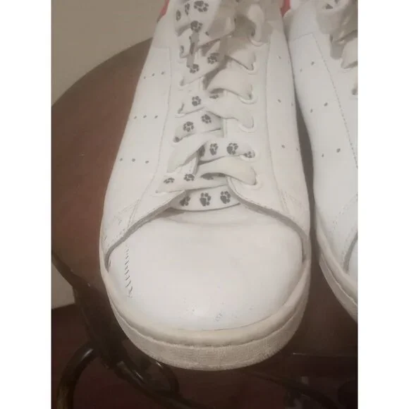 Adidas Mens Stan Smith EF4334 White Red Casual Shoes Sneakers Size 10 - Picture 7 of 12